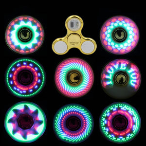 6-Color LED Glow Fidget Spinner - Light-Up Stress Relief Toy for Kids & Adults