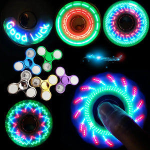 6-Color LED Glow Fidget Spinner - Light-Up Stress Relief Toy for Kids & Adults