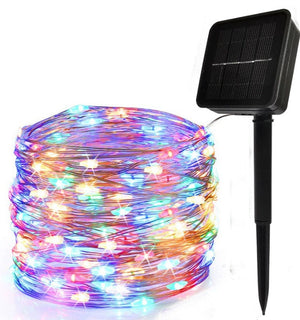 Solar-Powered Copper LED String Lights – Waterproof Outdoor Decorative Lighting for Gardens, Patios & Parties