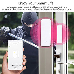 Tuya Smart WiFi Door Sensor - Wireless Security Alarm for Doors & Windows, Alexa & Google Home Compatible