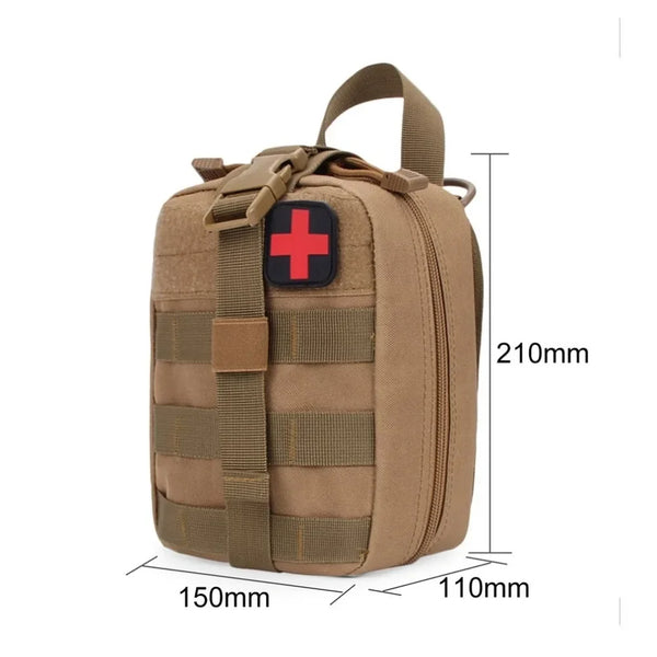 Molle-Compatible Outdoor Survival First Aid Kit – Durable Emergency Medical Pouch