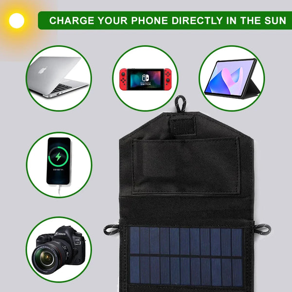 500W Portable Solar Charger - Foldable Fast-Charging Panel for Camping, Hiking & Outdoor Adventures