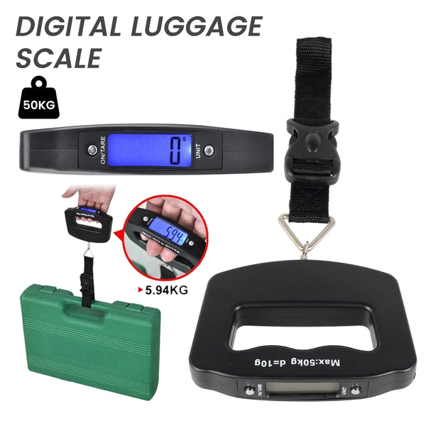 50kg Portable Digital Luggage Scale – Compact Handheld Suitcase Weighing Tool for Travelers