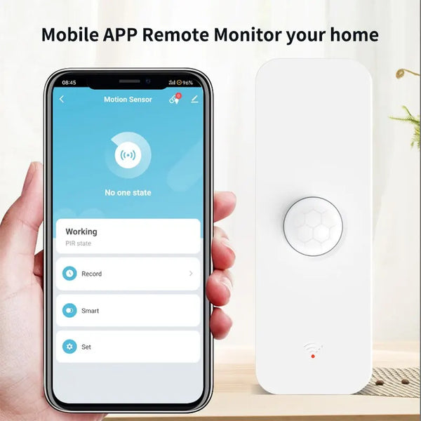 Tuya WiFi Smart Motion Sensor - Alexa & Google Home Compatible, Wireless Security Detector with Instant Alerts