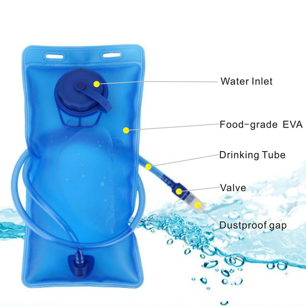 2L Leak-Proof Hydration Bladder with Drinking Tube – Foldable Water Reservoir for Hiking, Camping & Outdoor Adventures