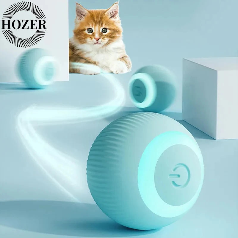 Pelota interactiva para gatos, juguetes inteligentes para gatos, bola mágica rodante automática para interiores, juguete interactivo electrónico para gatos, accesorios de juego para gatos