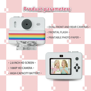 Kids Instant Print Camera with Mini Printer – Fun, Portable Photo & Video Toy for Creative Play