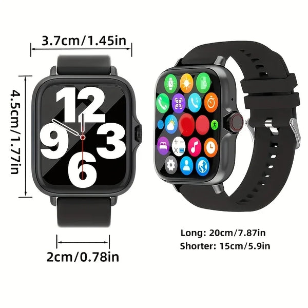 Smart Fitness Watch with Multi-Sport Modes, Heart Rate & Sleep Tracking for iPhone & Android