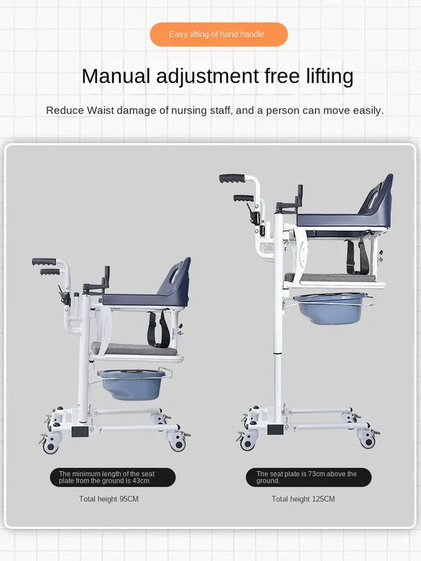 5-in-1 Multi-Functional Patient Lift Chair for Elderly & Disabled Care – All-in-One Mobility Solution