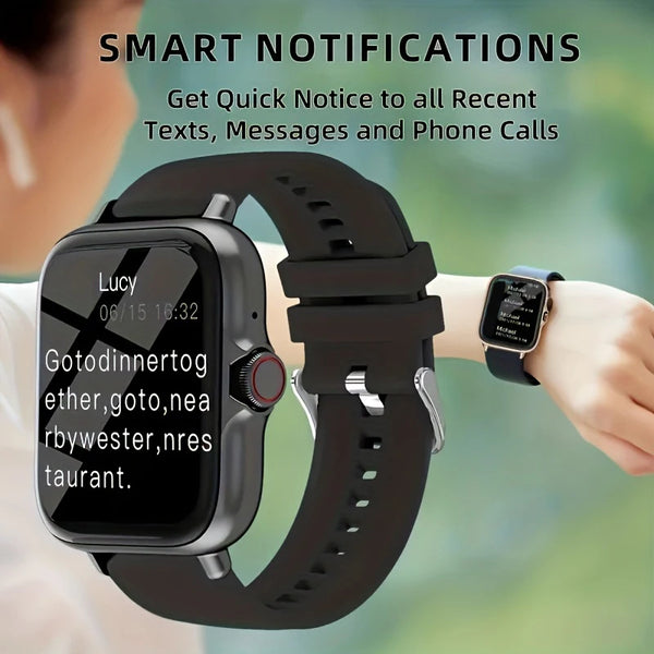 Smart Fitness Watch with Multi-Sport Modes, Heart Rate & Sleep Tracking for iPhone & Android