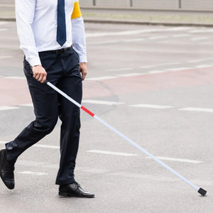 Foldable White Guide Cane – Lightweight, Adjustable Walking Aid for Blind & Visually Impaired