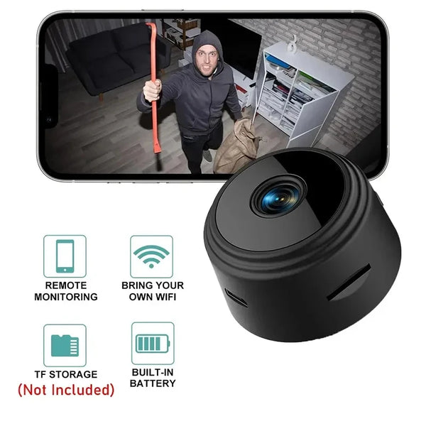 1080P HD WiFi Security Camera with Night Vision, Two-Way Audio & Smart App Control