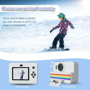 Kids Instant Print Camera with Mini Printer – Fun, Portable Photo & Video Toy for Creative Play