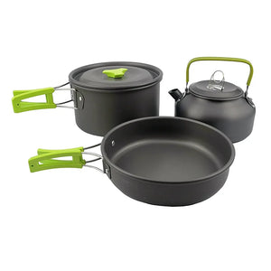 Lightweight Aluminum Camping Cookware Set – Compact Outdoor Cooking Kit for Campers & Hikers