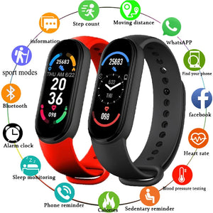 M6 Smartwatch – Advanced Fitness Tracker with Heart Rate, Blood Pressure, and Sleep Monitoring, Waterproof Design