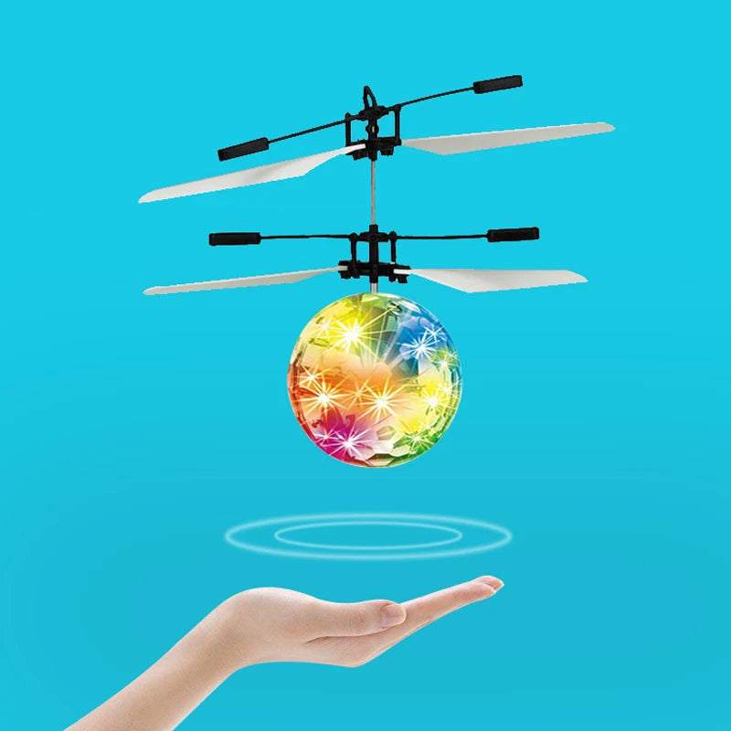 Glow-in-the-Dark Hand-Controlled Flying Ball Drone for Kids – Interactive LED Toy for Indoor & Outdoor Fun