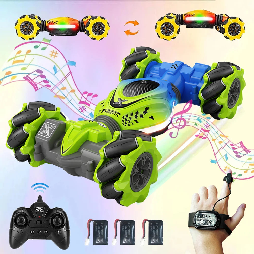 Gesture-Controlled 4WD RC Stunt Car with High-Speed Drift & 2.4G Radio