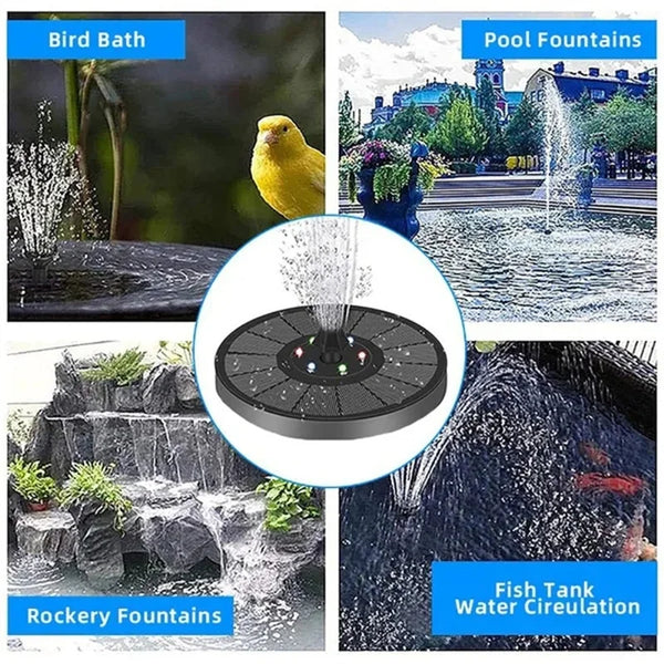 Solar Fountain Pump with LED Lights for Gardens & Ponds – Eco-Friendly & Easy Setup