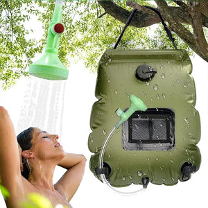 20L Solar-Powered Camping Shower Bag with Temperature Gauge – Portable Outdoor Shower for Camping, Hiking & Beach