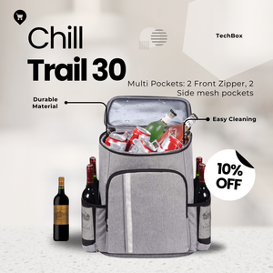 ChillTrail 40 Leakproof Cooler Backpack – 30L Insulated Backpack for Outdoor Adventures, Lightweight & Durable